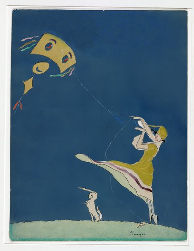 Niña con una cometa, portada de Vanity Fair, mayo 1917 de Ethel McClellan Plummer